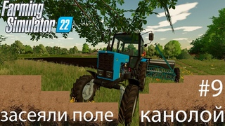 засеяли поле канолой в игре Farming Simulator 22 на карте ЗАРЯ
