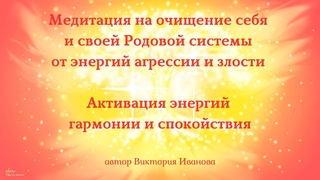 Медитация на очищение себя и своей  Родовой системы от энергий агрессии и злости.