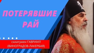 ПОТЕРЯВШИЕ РАЙ. Схиигумен ГАВРИИЛ (Виноградов-Лакербая)