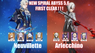 C1 Neuvillette & C0 Arlecchino | NEW Spiral Abyss 5.6 | Genshin Impact