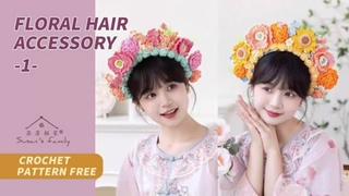 EN2836 1Zanhua Floral Hairband Crochet Tutorial P1 | Botanical Sensations Series | Susan's Family