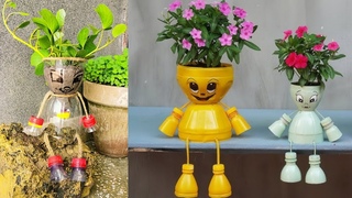 Amazing planter Ideas ,Recycle plastic bottles into beautifull flower pots || garden decor ideas