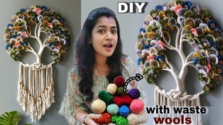 Waste Wool Macrame Dream catchers ASMR | Trash to treasure home decor