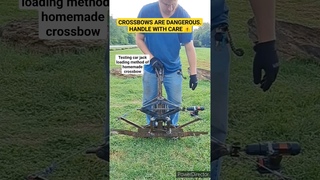 Car Jack loads Homemade crossbow #diy #crossbow #welding