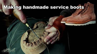 Making handmade service boots - full bootmaking process #handmadeboots #bootmaking #stormwelt #asmr