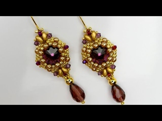Beautiful Earrings/14mm rivolis/Tutorial