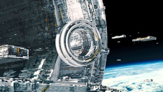 Orbital Massive Space station Destroyed and ruined by Aliens- Space Battles