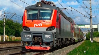 Встреча электровозов ЭП2К-238 и ЭП20-062 с двумя скорыми поездами