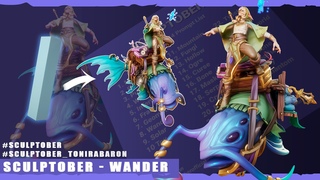 Sculptober 8/31 Wander - timelapse #sculptober #vsquad #vsquadschool