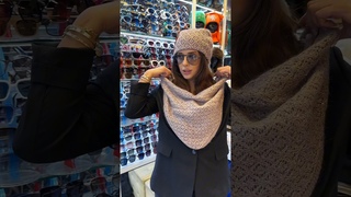ОБАЛДЕННЫЙ КОМПЛЕКТ ИЗ АНГОРЫ  ШАПКА + КОСЫНКА
