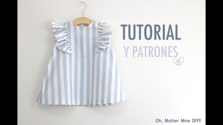 Costura: Vestido con volantes para niñas (patrones gratis talla hasta 8 años)