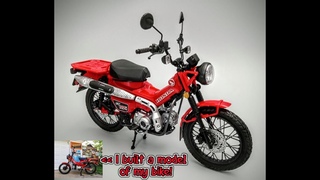 Honda Trail 125 CT125 Motorcycle 1/12 Scale Model Kit Build How To Paint Assemble Decal Hunter Cub